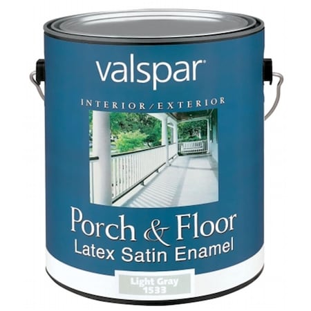 Valspar Valspar Brand 1 Gallon Light Grey Porch &amp;amp; Floor Latex Satin Enamel 27-1533 GL - Pack of 2 80047271120